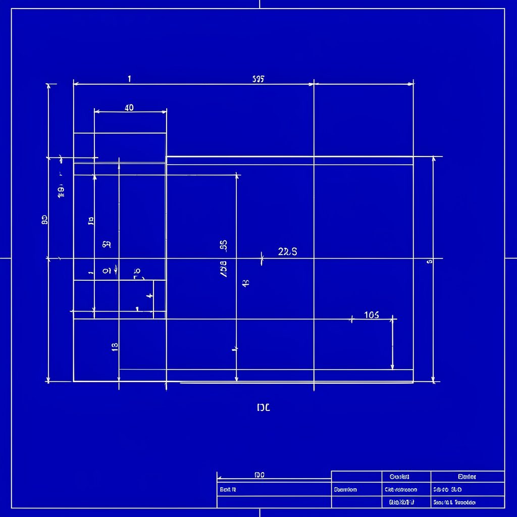 Abstract blueprint of a price form with clean lines and a soft orange and white color scheme, conveying a sense of order and planning.