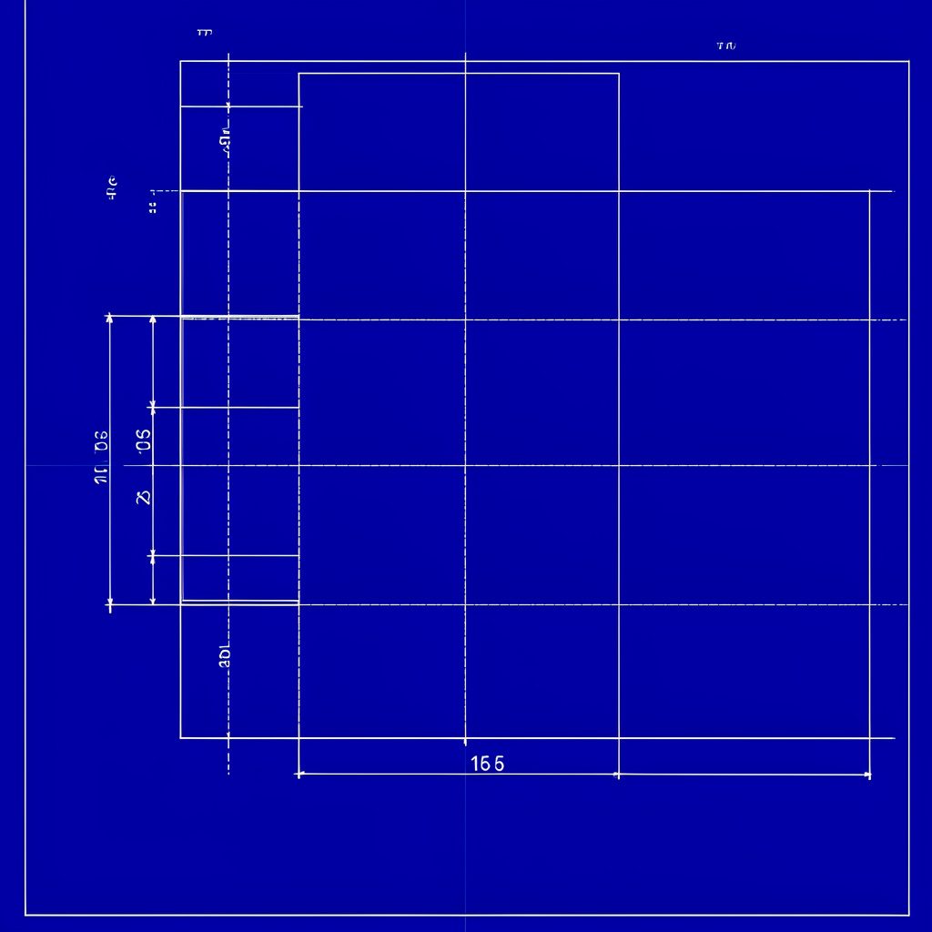 Technical blueprint drawing of academic document layouts in deep navy and slate blue tones with soft white grid lines, conveying a calm and structured planning mood